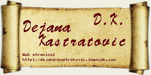 Dejana Kastratović vizit kartica